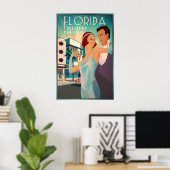 Florida Immer Fabulös Retro South Beach High Poster (Heimbüro)