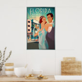 Florida Immer Fabulös Retro South Beach High Poster (Küche)