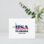 Florida in Rot, Weiß und Blau Postkarte (Stehend Vorderseite)