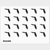 Florida in Schwarz und Weiß Quadratischer Aufkleber (Blatt)