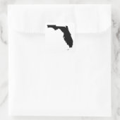 Florida in Schwarz und Weiß Quadratischer Aufkleber (Tasche)