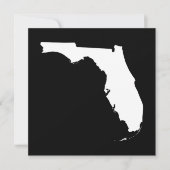 Florida in Weiß und Schwarz Einladung (Vorderseite)