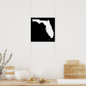 Florida in Weiß und Schwarz Poster (Küche)