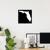Florida in Weiß und Schwarz Poster (Heimbüro)