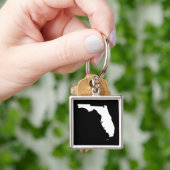 Florida in Weiß und Schwarz Schlüsselanhänger (Hand)
