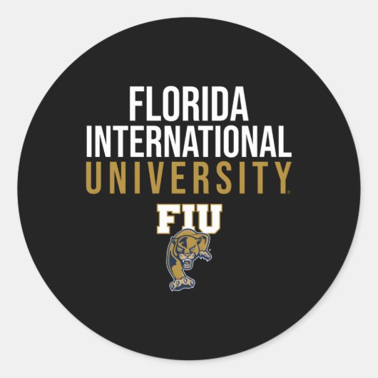 Florida International Fiu Panthers gestapelt Runder Aufkleber (Vorderseite)