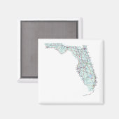 Florida Interstate Map Magnet (Vorderseite/Rückseite)
