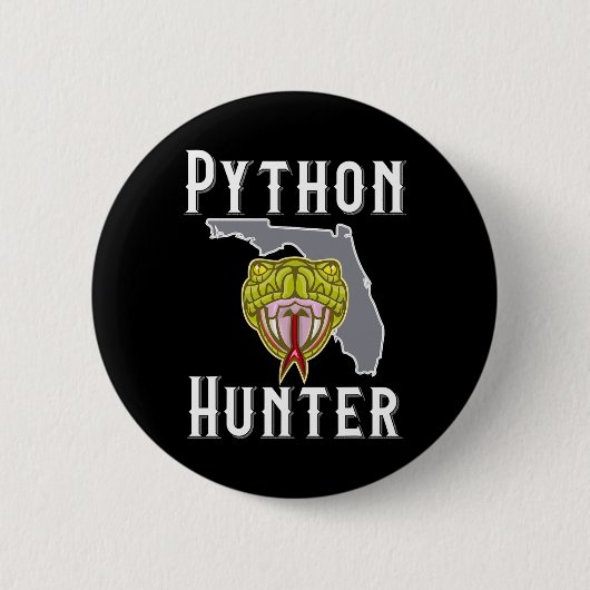 Florida Invasive Pythons Jagen Button (Vorderseite)