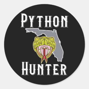 Florida Invasive Pythons Jagen Runder Aufkleber