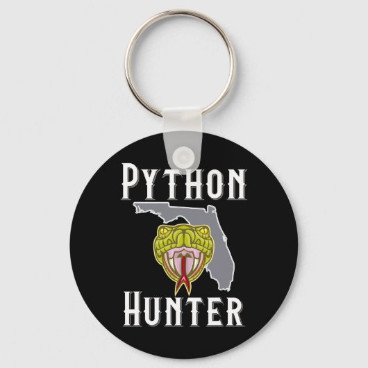 Florida Invasive Pythons Jagen Schlüsselanhänger (Vorderseite)