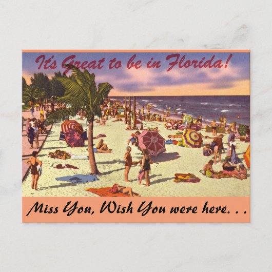Florida, ist es groß, herein zu sein postkarte (Vorderseite)