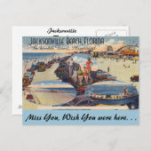 Florida, Jacksonville, Beach Scenes Postkarte (Vorne/Hinten)