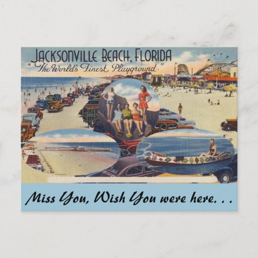Florida, Jacksonville, Beach Scenes Postkarte (Vorderseite)