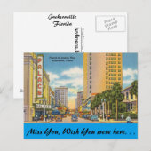 Florida, Jacksonville, Forsyth St. Postkarte (Vorne/Hinten)