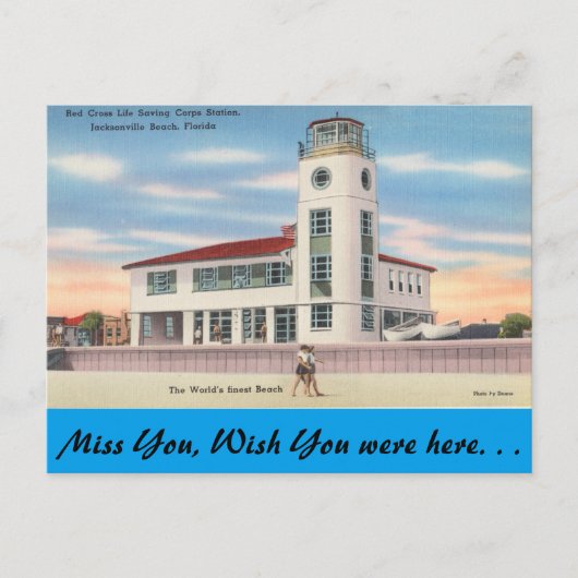 Florida, Jacksonville, Life Rettend Station Postkarte (Vorderseite)