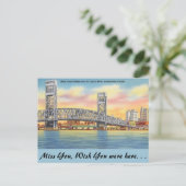 Florida, Jacksonville, Main St. Bridge Postkarte (Stehend Vorderseite)