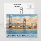 Florida, Jacksonville, Main St. Bridge Postkarte (Vorne/Hinten)