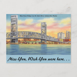 Florida, Jacksonville, Main St. Brücke Postkarte