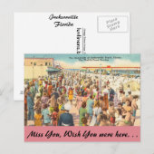 Florida, Jacksonville, Strandspaziergänge Postkarte (Vorne/Hinten)