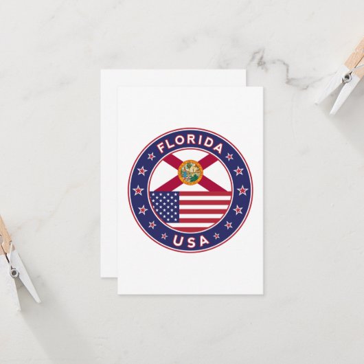 Florida Karte (Vorderseite/Rückseite Beispiel)