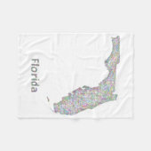 Florida-Karte Fleecedecke (Vorderseite (Horizontal))