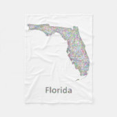 Florida-Karte Fleecedecke (Vorderseite)