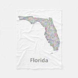 Florida-Karte Fleecedecke