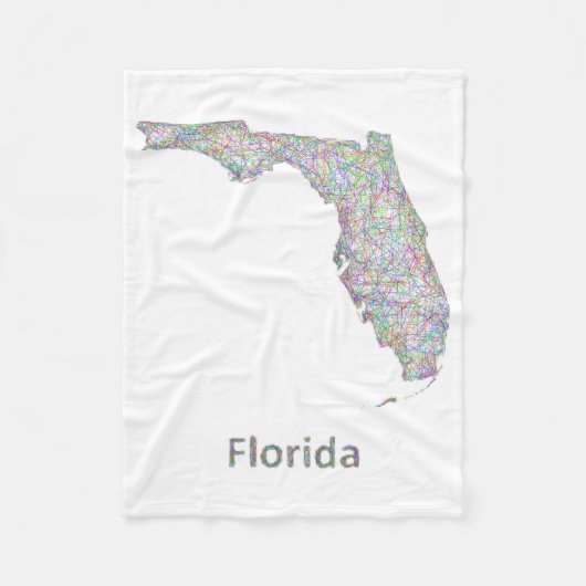 Florida-Karte Fleecedecke (Vorderseite)