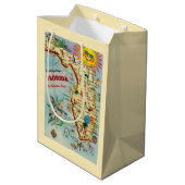 Florida-Karte Geschenktasche Mittlere Geschenktüte (Rückseite Schrägansicht)