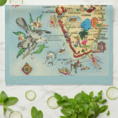 Florida Karte Küchentücher (Gefaltet)