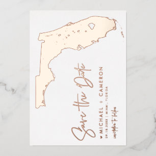 Florida Karte Minimalistische Schrift Foto Save Th