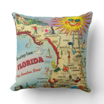 Florida-Karte-Zierkissen