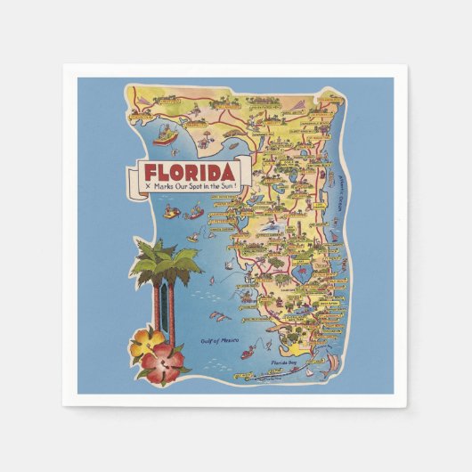 Florida-Karten-Servietten Serviette (Vorderseite)