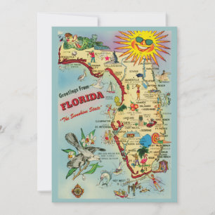 Florida-Karten-Umzugsankündigung Einladung