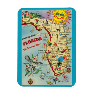 Florida-Kartenmagnet Magnet