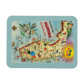 Florida-Kartenmagnet Magnet (Horizontal)