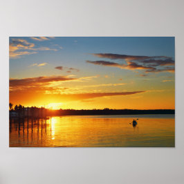 Florida Kayaker bei Sunset Poster