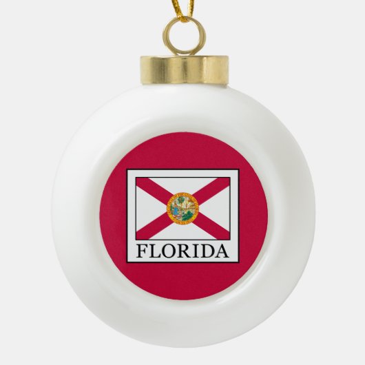 Florida Keramik Kugel-Ornament (Vorderseite)