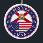 Florida Keramik Ornament<br><div class="desc">Florida,  Jacksonville,  Miami,  Tampa,  Orlando,  Fort Lauderdale,  Key West,  Ocean Drive,  Key Biscayne,  Miami Beach, </div>