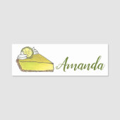 Florida Key Limon Pie Slice Bäckerei Restaurant Namensschild (Vorderseite)
