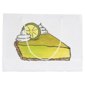 Florida Key Limon Pie Slice Dessert Feinschmecker Große Geschenktüte (Rückseite)