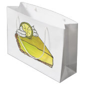 Florida Key Limon Pie Slice Dessert Feinschmecker Große Geschenktüte (Rückseite Schrägansicht)