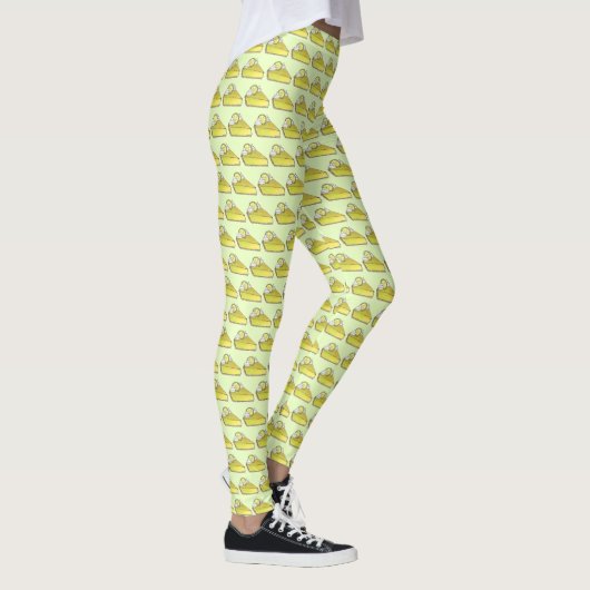 Florida Key Limon Pie Slice Slices Dessert Feinsch Leggings (Rechts)