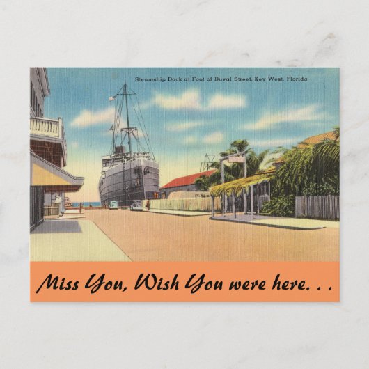 Florida, Key West, Duval St. Postkarte (Vorderseite)