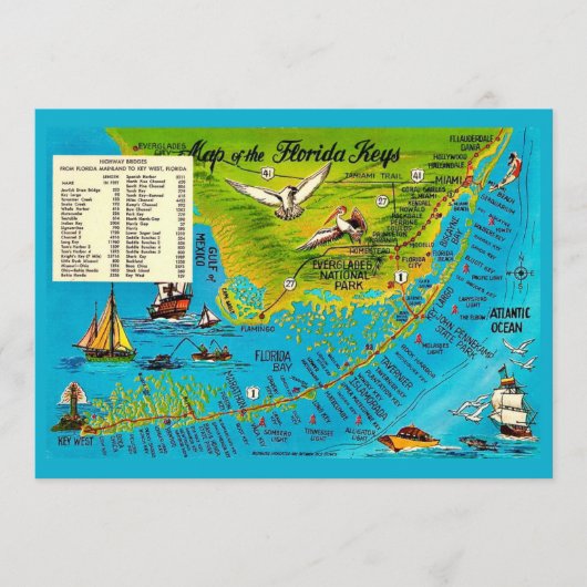 Florida Keys 5x7 Postkarte (Vorderseite)