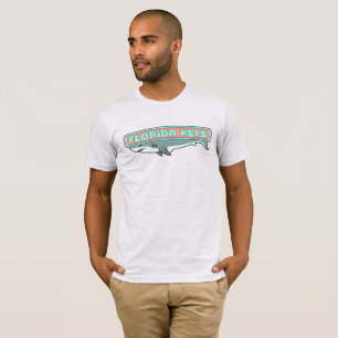 Florida Keys 80er Great White Shark Tauch-Vibes T-Shirt