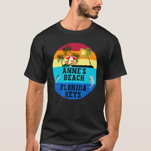 Florida Keys Annes Beach Chairs Palm Trees S T-Shirt (Vorderseite)