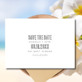 Florida Keys Beach Hochzeit Save the Date Ankündigung