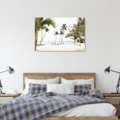 Florida Keys Beach mit Palmen und Stühlen Leinwanddruck (Insitu (Schlafzimmer))