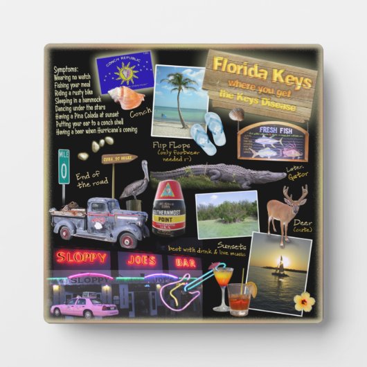Florida Keys Collage Fotoplatte (Vorderseite)